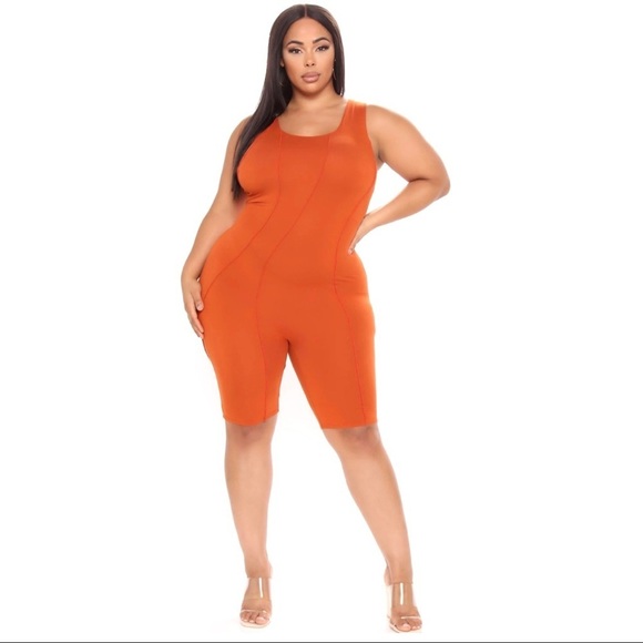 Fashionnova Blakely Biker Short Romper - Picture 1 of 9